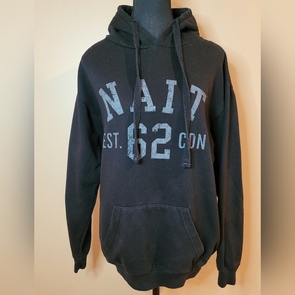 CAMPUS ONE SPIRIT WEAR NAIT Hoodie, Black with White Lettering, Size Medium - Picture 2 of 10